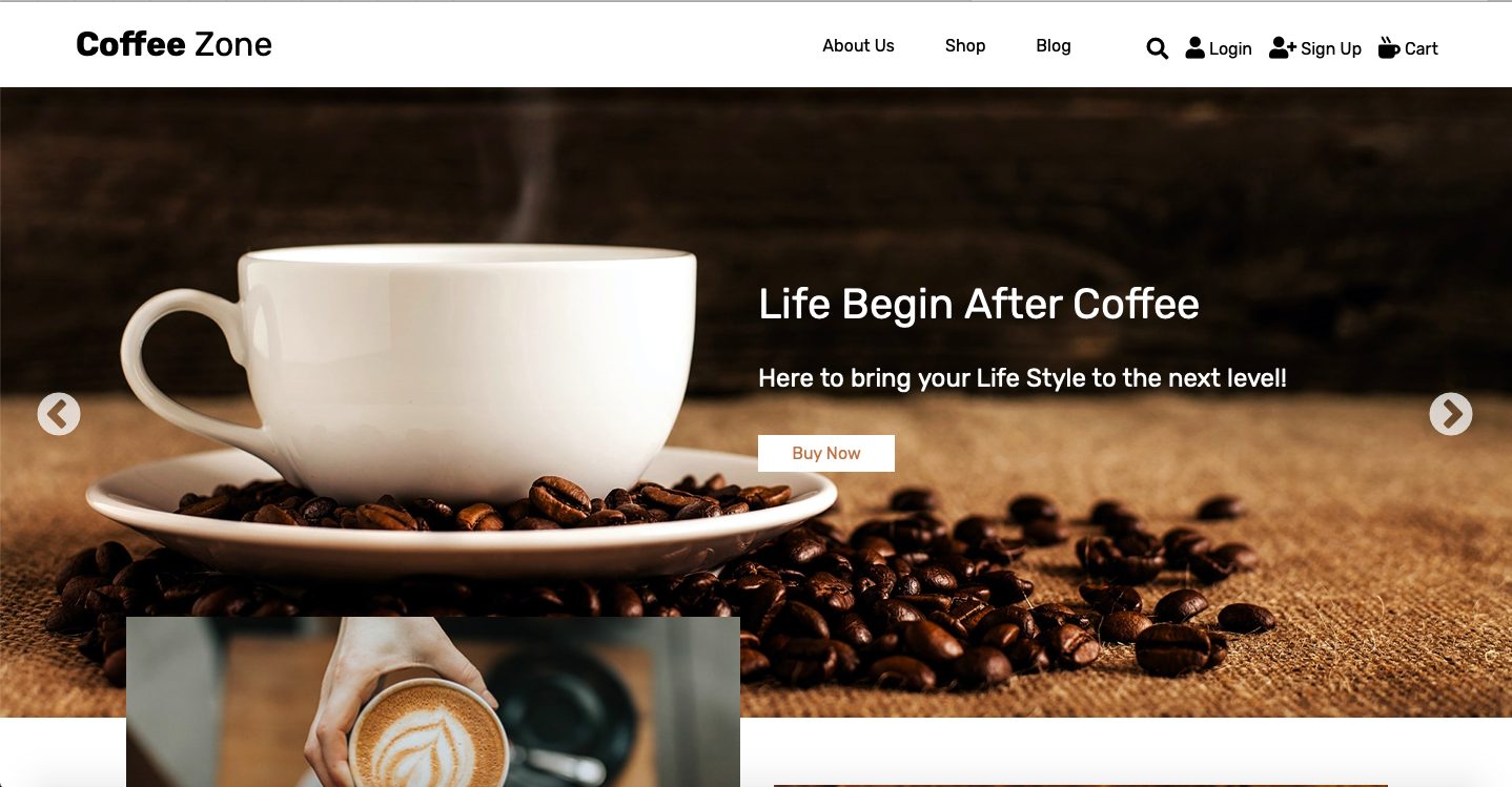 Coffee Shop WordPress theme