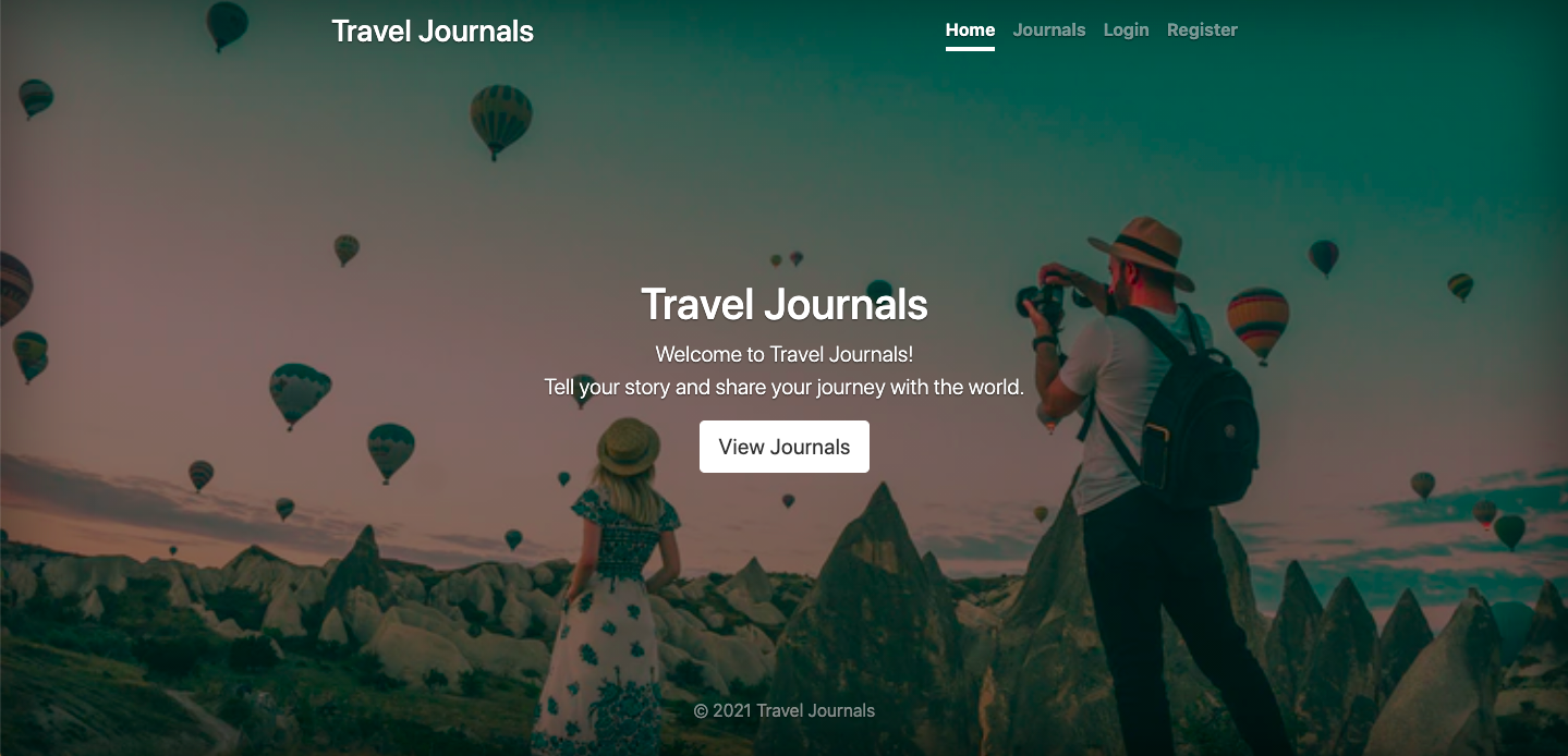 Travel Journals app